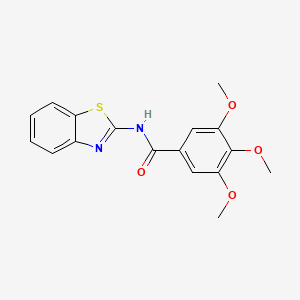 molecular formula C17H16N2O4S B2905102 N-(1,3-benzothiazol-2-yl)-3,4,5-trimethoxybenzamide CAS No. 206983-65-5