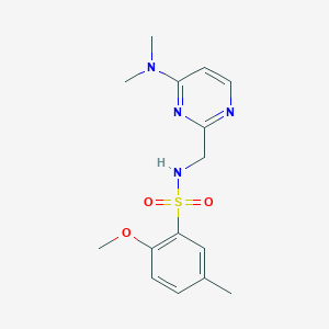 N-((4-(dimethylamino)pyrimidin-2-yl)methyl)-2-methoxy-5-methylbenzenesulfonamide