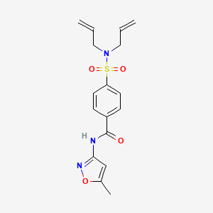 molecular formula C17H19N3O4S B2905107 4-(N,N-diallylsulfamoyl)-N-(5-methylisoxazol-3-yl)benzamide CAS No. 393838-29-4