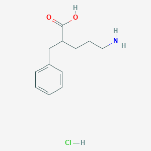 molecular formula C12H18ClNO2 B2905113 5-Amino-2-benzylpentanoic acid hydrochloride CAS No. 1790154-54-9