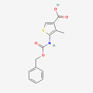 molecular formula C14H13NO4S B2905123 4-Methyl-5-(phenylmethoxycarbonylamino)thiophene-3-carboxylic acid CAS No. 2248289-15-6