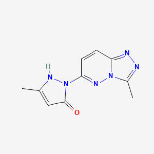 molecular formula C10H10N6O B2905126 3-methyl-1-(3-methyl[1,2,4]triazolo[4,3-b]pyridazin-6-yl)-1H-pyrazol-5-ol CAS No. 1269531-71-6