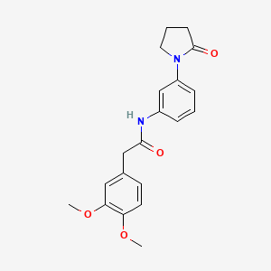 molecular formula C20H22N2O4 B2905127 2-(3,4-二甲氧基苯基)-N-(3-(2-氧代吡咯烷-1-基)苯基)乙酰胺 CAS No. 923103-68-8