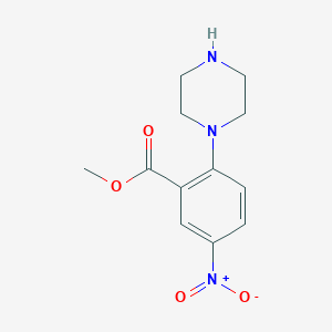 5-Nitro-2-piperazin-1-yl-benzoic acid methyl ester