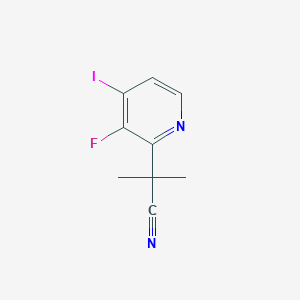 molecular formula C9H8FIN2 B2905130 2-(3-Fluoro-4-iodopyridin-2-yl)-2-methylpropanenitrile CAS No. 1402390-57-1