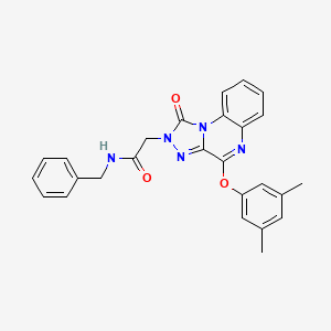 molecular formula C26H23N5O3 B2905136 N-苄基-2-(4-(3,5-二甲基苯氧基)-1-氧代-[1,2,4]三唑并[4,3-a]喹喔啉-2(1H)-基)乙酰胺 CAS No. 1207029-89-7