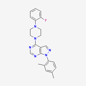 molecular formula C23H23FN6 B2905144 1-(2,4-二甲苯基)-4-(4-(2-氟苯基)哌嗪-1-基)-1H-吡唑并[3,4-d]嘧啶 CAS No. 393845-81-3