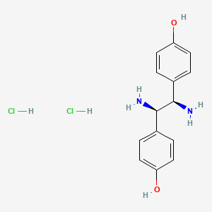 molecular formula C14H18Cl2N2O2 B2905146 (1R,2R)-(-)-1,2-Bis(4-hydroxyphenyl)ethylenediamine dihydrochloride CAS No. 1055301-14-8