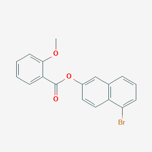 molecular formula C18H13BrO3 B290515 5-Bromo-2-naphthyl 2-methoxybenzoate 