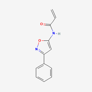 molecular formula C12H10N2O2 B2905152 N-(3-苯基-1,2-恶唑-5-基)丙-2-烯酰胺 CAS No. 2459725-74-5