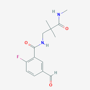 N-[2,2-Dimethyl-3-(methylamino)-3-oxopropyl]-2-fluoro-5-formylbenzamide