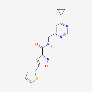 N-((6-cyclopropylpyrimidin-4-yl)methyl)-5-(thiophen-2-yl)isoxazole-3-carboxamide