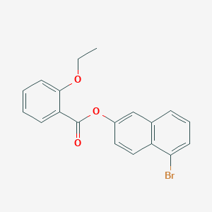 molecular formula C19H15BrO3 B290516 5-Bromo-2-naphthyl 2-ethoxybenzoate 