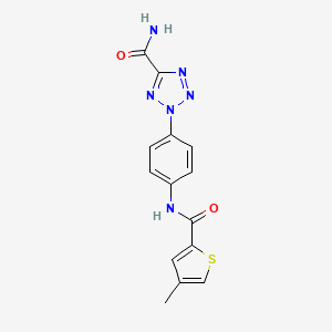 2-(4-(4-methylthiophene-2-carboxamido)phenyl)-2H-tetrazole-5-carboxamide