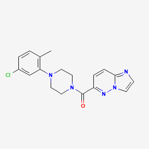 1-(5-Chloro-2-methylphenyl)-4-{imidazo[1,2-b]pyridazine-6-carbonyl}piperazine
