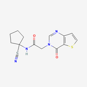 N-(1-cyanocyclopentyl)-2-{4-oxo-3H,4H-thieno[3,2-d]pyrimidin-3-yl}acetamide