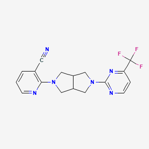 2-[5-[4-(Trifluoromethyl)pyrimidin-2-yl]-1,3,3a,4,6,6a-hexahydropyrrolo[3,4-c]pyrrol-2-yl]pyridine-3-carbonitrile