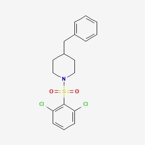 molecular formula C18H19Cl2NO2S B2905193 4-Benzyl-1-(2,6-dichlorophenyl)sulfonylpiperidine CAS No. 613658-42-7