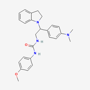 molecular formula C26H30N4O2 B2905202 1-(2-(4-(Dimethylamino)phenyl)-2-(indolin-1-yl)ethyl)-3-(4-methoxyphenyl)urea CAS No. 1170404-52-0