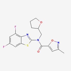 N-(4,6-difluorobenzo[d]thiazol-2-yl)-3-methyl-N-((tetrahydrofuran-2-yl)methyl)isoxazole-5-carboxamide