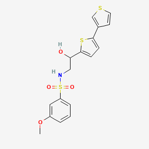 N-(2-{[2,3'-bithiophene]-5-yl}-2-hydroxyethyl)-3-methoxybenzene-1-sulfonamide