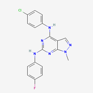 N4-(4-chlorophenyl)-N6-(4-fluorophenyl)-1-methyl-1H-pyrazolo[3,4-d]pyrimidine-4,6-diamine