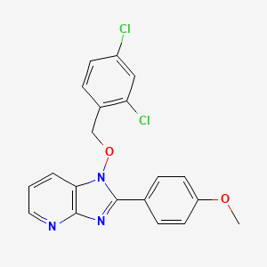 molecular formula C20H15Cl2N3O2 B2905218 1-[(2,4-二氯苄基)氧基]-2-(4-甲氧基苯基)-1H-咪唑并[4,5-b]吡啶 CAS No. 339027-99-5