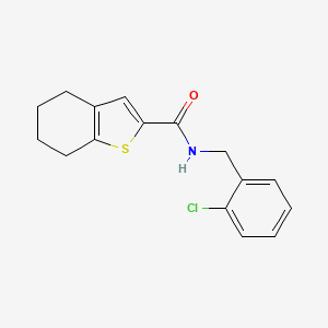 molecular formula C16H16ClNOS B2905219 N-(2-chlorobenzyl)-4,5,6,7-tetrahydro-1-benzothiophene-2-carboxamide CAS No. 1004017-27-9