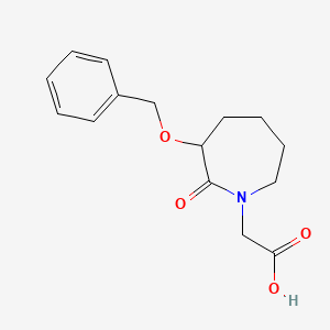 molecular formula C15H19NO4 B2905228 2-(3-(苄氧基)-2-氧代氮杂环-1-基)乙酸 CAS No. 2080412-76-4
