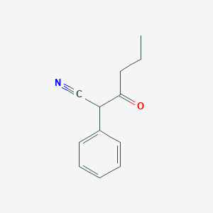 molecular formula C12H13NO B2905229 3-氧代-2-苯基己腈 CAS No. 105909-68-0