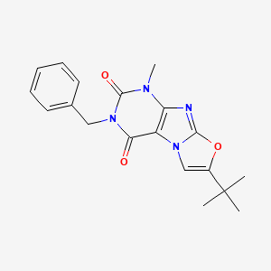 molecular formula C19H20N4O3 B2905236 3-苄基-7-(叔丁基)-1-甲基恶唑并[2,3-f]嘌呤-2,4(1H,3H)-二酮 CAS No. 899998-18-6