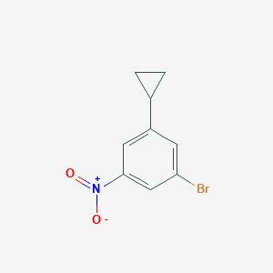 molecular formula C9H8BrNO2 B2905238 1-Bromo-3-cyclopropyl-5-nitrobenzene CAS No. 1211541-80-8