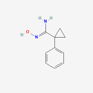 molecular formula C10H12N2O B2905241 Cyclopropanecarboximidamide, N-hydroxy-1-phenyl- CAS No. 925252-34-2