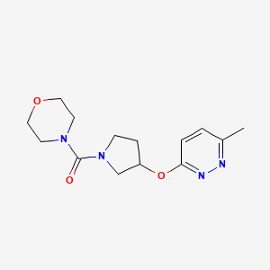 molecular formula C14H20N4O3 B2905256 (3-((6-甲基吡啶并氮杂-3-基)氧基)吡咯烷-1-基)(吗啉基)甲甲酮 CAS No. 2034478-21-0