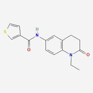 N~3~-(1-ethyl-2-oxo-1,2,3,4-tetrahydro-6-quinolinyl)-3-thiophenecarboxamide