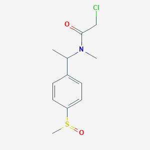 molecular formula C12H16ClNO2S B2905259 2-Chloro-N-methyl-N-[1-(4-methylsulfinylphenyl)ethyl]acetamide CAS No. 2411306-86-8