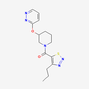 molecular formula C15H19N5O2S B2905264 (4-Propyl-1,2,3-thiadiazol-5-yl)(3-(pyridazin-3-yloxy)piperidin-1-yl)methanone CAS No. 2034484-73-4
