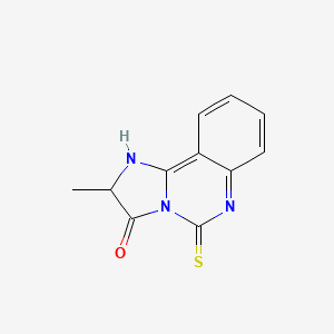 molecular formula C11H9N3OS B2905266 2-甲基-5-硫代-5,6-二氢咪唑并[1,2-c]喹唑啉-3(2H)-酮 CAS No. 1024577-14-7