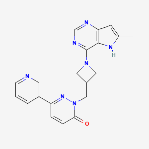 2-[(1-{6-methyl-5H-pyrrolo[3,2-d]pyrimidin-4-yl}azetidin-3-yl)methyl]-6-(pyridin-3-yl)-2,3-dihydropyridazin-3-one