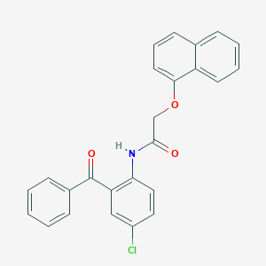 molecular formula C25H18ClNO3 B290527 N-(2-benzoyl-4-chlorophenyl)-2-(1-naphthyloxy)acetamide 