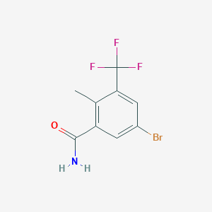 molecular formula C9H7BrF3NO B2905273 5-Bromo-2-methyl-3-(trifluoromethyl)benzamide CAS No. 2387008-53-7