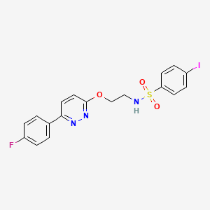 N-(2-((6-(4-fluorophenyl)pyridazin-3-yl)oxy)ethyl)-4-iodobenzenesulfonamide