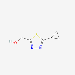 molecular formula C6H8N2OS B2905286 (5-Cyclopropyl-1,3,4-thiadiazol-2-yl)methanol CAS No. 1330755-40-2