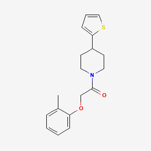molecular formula C18H21NO2S B2905289 1-(4-(噻吩-2-基)哌啶-1-基)-2-(邻甲苯氧基)乙酮 CAS No. 1396761-47-9