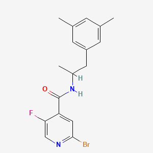 molecular formula C17H18BrFN2O B2905290 2-bromo-N-[1-(3,5-dimethylphenyl)propan-2-yl]-5-fluoropyridine-4-carboxamide CAS No. 1797860-39-9