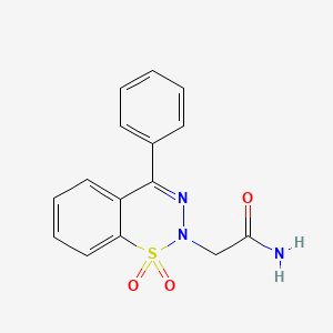 2-(1,1-dioxido-4-phenyl-2H-benzo[e][1,2,3]thiadiazin-2-yl)acetamide
