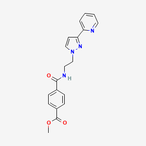 methyl 4-((2-(3-(pyridin-2-yl)-1H-pyrazol-1-yl)ethyl)carbamoyl)benzoate
