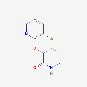 molecular formula C10H11BrN2O2 B2905307 3-[(3-Bromopyridin-2-yl)oxy]piperidin-2-one CAS No. 2197602-14-3
