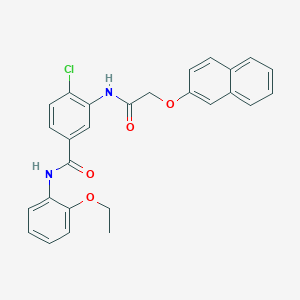 molecular formula C27H23ClN2O4 B290531 4-chloro-N-(2-ethoxyphenyl)-3-{[(2-naphthyloxy)acetyl]amino}benzamide 