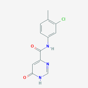 molecular formula C12H10ClN3O2 B2905310 N-(3-chloro-4-methylphenyl)-6-hydroxypyrimidine-4-carboxamide CAS No. 2034360-39-7